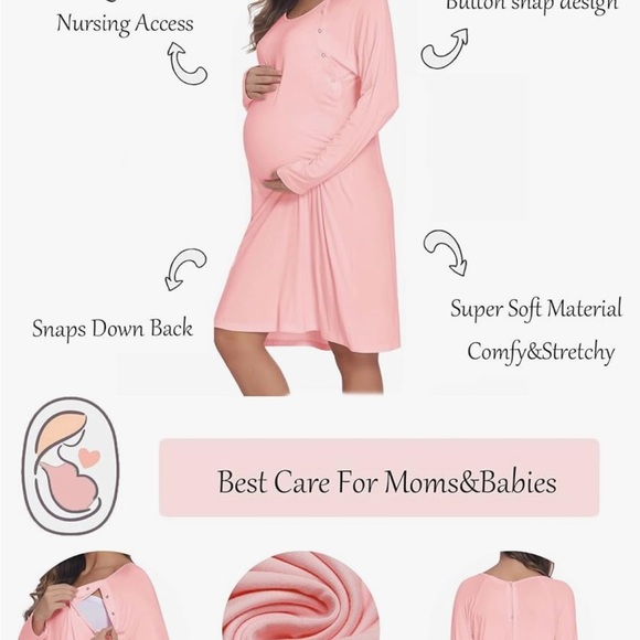 Nursing Hospital Gown/Nighttime PJS Small - Picture 4 of 4